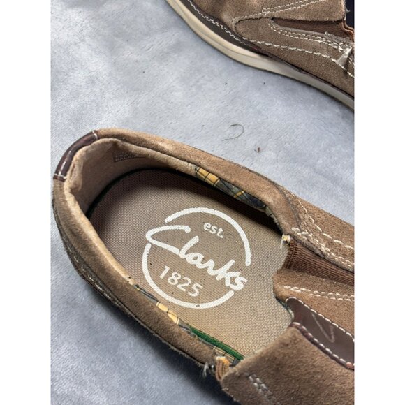 Clarks Shoes Men's 9M Tan Loafers slip on - Picture 7 of 10